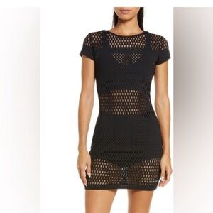 Alo Haute Girl Summer Mesh Body-Con Dress XS black